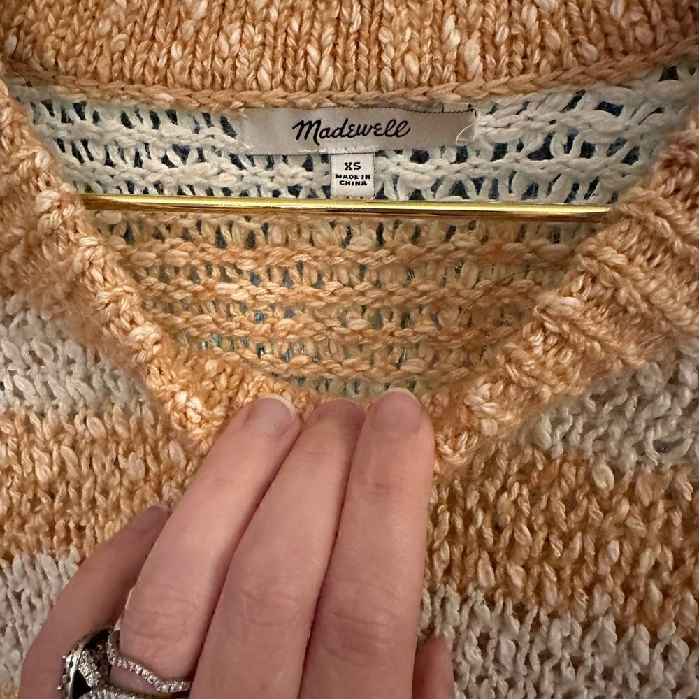Madewell | Baez Pullover Sweater in Stripe | XS - Picture 4 of 7